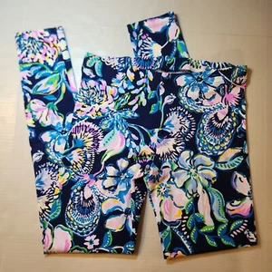 Lilly Pulitzer XL 12-14 Bright Colors Children's Leggings Cotton Spandex - Picture 1 of 7