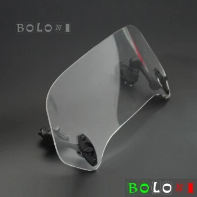 Clear Motorcycle Windshield Extension Spoiler Air Deflector for Honda BMW Harley - Image 1 of 4
