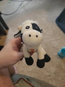 Rutter's Cow Plush Toy Milk Cow Zoo Black White 5" Toy Doll Farm Store Rutters - Picture 1 of 7