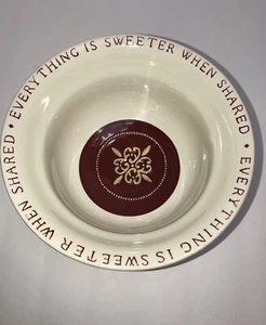 Sharing Ceramic Serving Bowl Everything Is Sweeter When Shared  3 12 Inch Tall - Picture 1 of 8