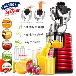 Juicer Machine for Whole Fruits and Vegetables Cold Press Slow Juicer Wide Mouth - Picture 1 of 12