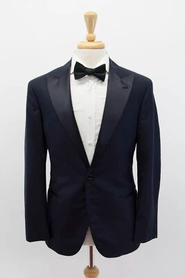 Chaqueta de Esmoquin Brunello Cucinelli Para Hombre Seda-Lana Virgen 2 Tonos 46/36US A242 NUEVA CON ETIQUETAS Foto 1 de 4