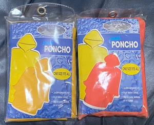 NEWPORT RAINGEAR Junior Poncho LOT OF 2 (one VINYL, one EVA) One Size Fits All - Picture 1 of 5