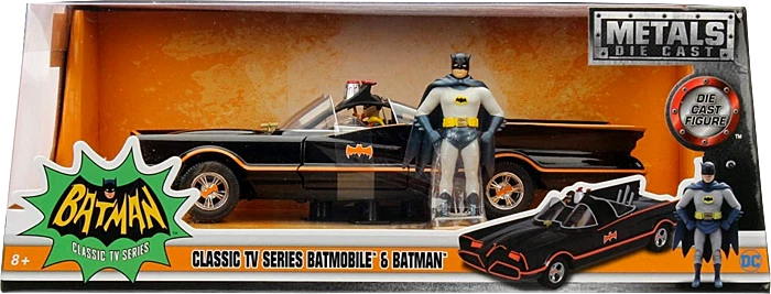 Batman (1966) Batmobile Vehicle 1:24 w/Batman & Robin Figure [OE] - Image 1 of 3
