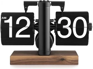 Luqixcey Retro Klappuhr, Automatik Digital Schreibtisch Holz... - Bild 1 von 7