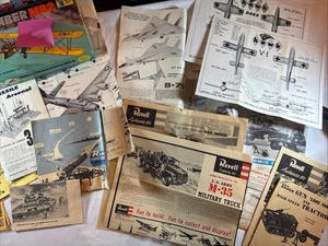 Vintage 1950-60’s Lot Original Model Airplane Kit Decals/Transfer & Instructions - Bild 1 von 7