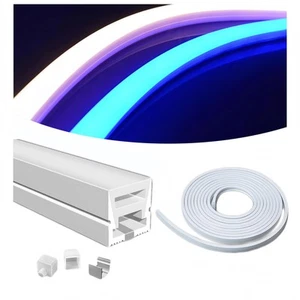 Silicone LED Channel System, 16.4Ft/5M White DIY LED Neon Rope Light IP67 Wat... - Picture 1 of 6