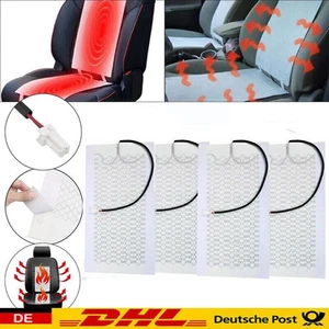 4 x tappetini riscaldanti riscaldamento sedili auto kit retrofit tappetino pad universale carbonio auto - Foto 1 di 14