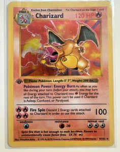 1st Edition 1999 Pokemon Base Set Shadowless Holo Charizard 04/102 UNGRADED - Picture 1 of 5