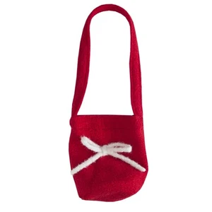 Large Capacity Bow Bucket Bag Red Versatile Shoulder Bag Women Crossbody Bag - Picture 1 of 6