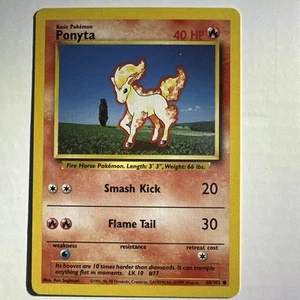 Ponyta 60/102 Base Set 1999 Vintage WOTC Pokemon Karte - Bild 1 von 10