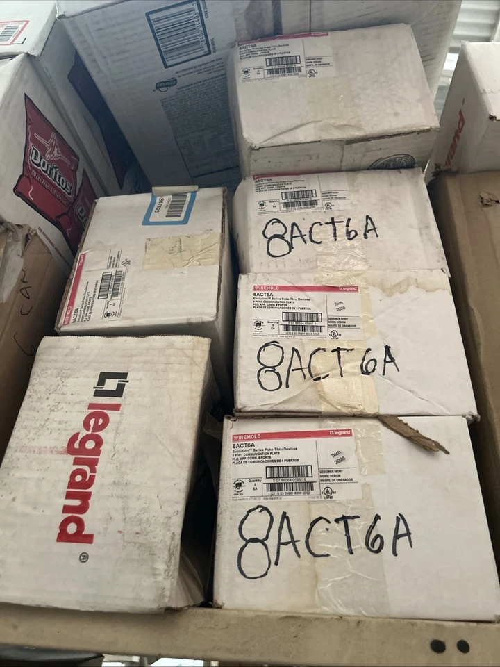 🔥(AN) 数量 5 Legrand 8ACT6A POKE THRU 设备 6 端口通信板 — 第 1/1 张图片