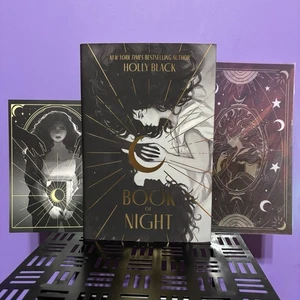 Book of Night by Holly Black Signed Bookish Box Edition W/Page Overlay & Letter - Foto 1 di 9