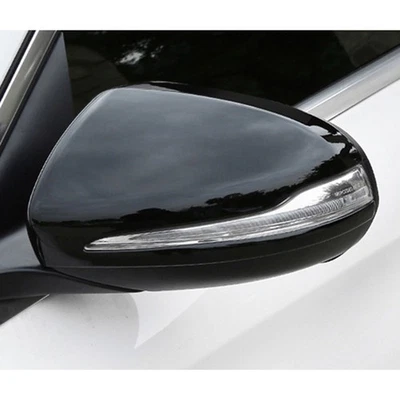 2x Fits Mercedes Benz W205 W222 W213 W253 Gloss Black Wing Mirror Cover Cap - Imagem 1 de 4