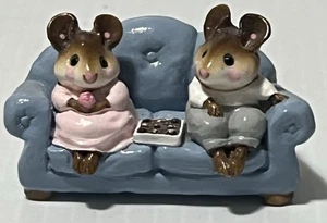 WEE FOREST FOLK FIRST DATE Blue Couch William Petersen WP INITIALS - Picture 1 of 10