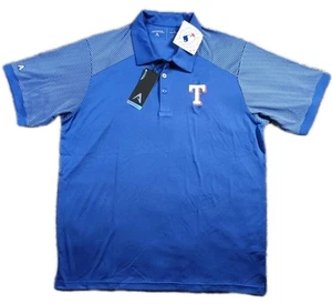 NEU Herren Antigua Texas Rangers MLB besticktes Poloshirt blau Größe Large - Bild 1 von 5
