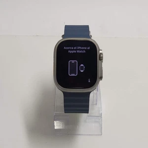 Cinturino sbloccato Apple Watch Ultra 3 49 mm titanio naturale blu oceano - Foto 1 di 7