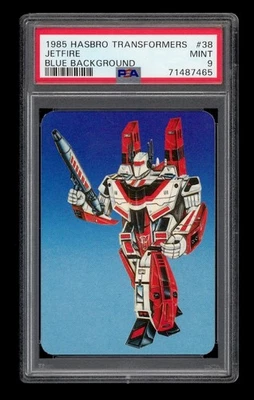 1985 Hasbro Transformers Set-Break # 38 Jetfire Blue Background PSA 9 MINT - Image 1 of 3