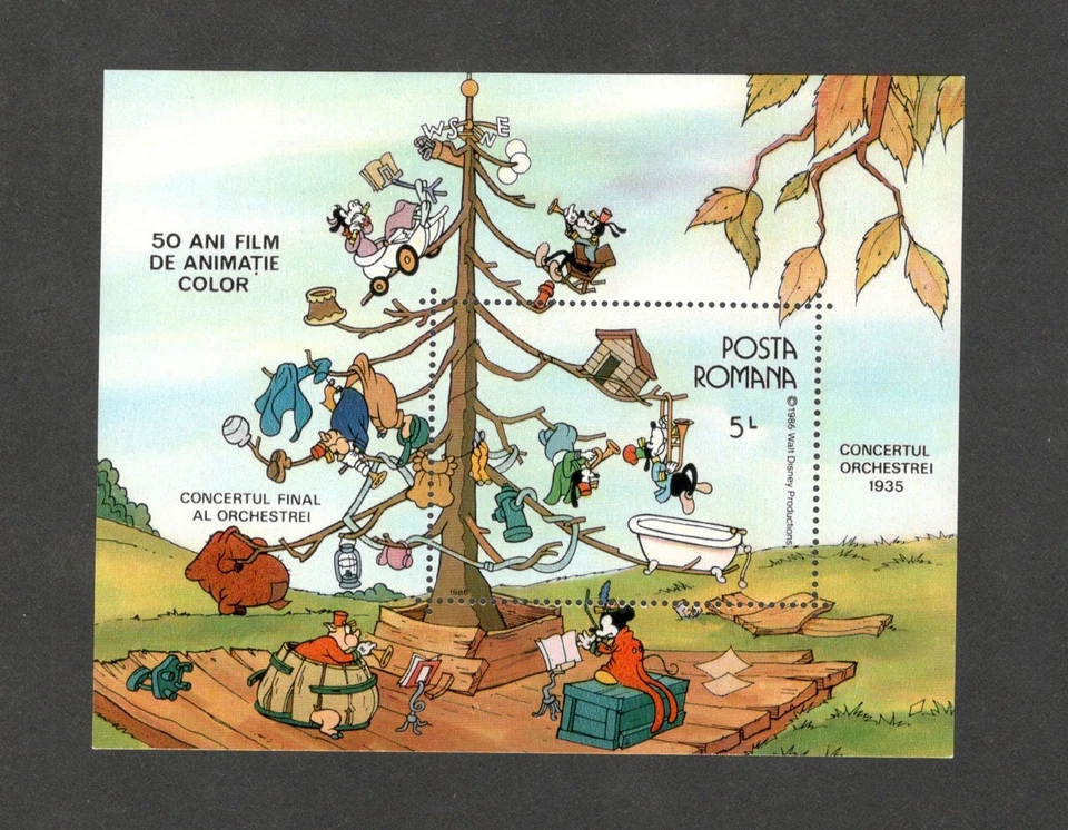 Rumania Scott 1986 # 3366 {Disney } hoja de recuerdo MNH $$$$$$ Foto 1 de 1