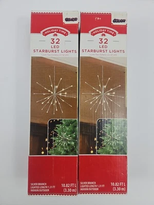 Mini luces LED plateadas Starburst de Navidad para vacaciones árbol de exterior Foto 1 de 3