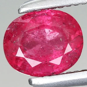 0.5ct 5.3x4.3mm Oval Natural Pinkish Red Rubellite Tourmaline Mozambique, Africa - Picture 1 of 4