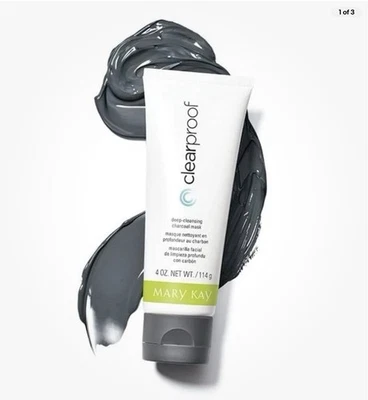 MARY KAY CLEARPROOF~DEEP CLEANSING CHARCOAL MASK~094148~FULL SIZE~4 OZ~NIB! - Image 1 of 4
