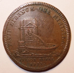 Jeton Louis XV, Trésor Royal 1752 !! - Imagen 1 de 2
