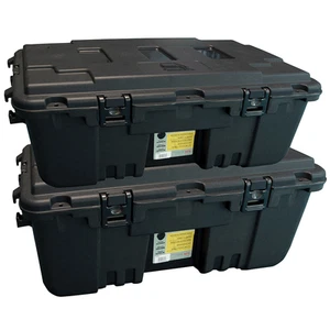 Twin Pack of Large 120L Wheeled Military Storage Trunks, Plano - Picture 1 of 3