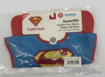 Capa de Superman Bumkins DC Comic SuperBib con capa súper babero bebé niño pequeño 6-24 meses Foto 1 de 2