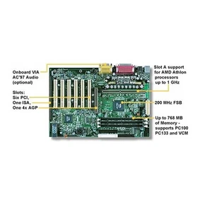 Tyan S2380 Trinity K7 (VIA Apollo KX-133 Chipset. Slot A, 200 MHz FSB, 768MB Mem - Picture 1 of 1