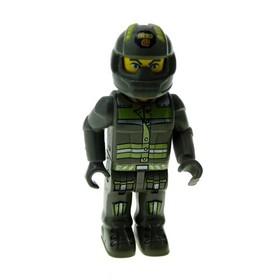 1x Lego Figure 4 Juniors Jack Stone Man Res-Q Policeman Grey 4606 js010