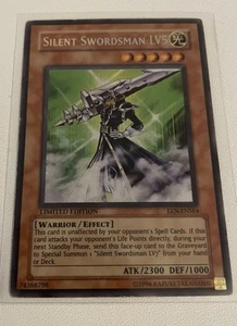 1996 YuGiOh Silent Swordsman Lv5 Limited Edition EEN-ENSE4 - Picture 1 of 3