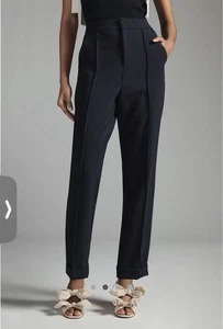 Maeve Anthropologie Damen schwarz Naht Hose Bündchen Hose Größe 10 - Bild 1 von 10