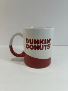 2017 Dunkin' Donuts 16 oz Ceramic Coffee Mug/Cup Red Wave & White - Picture 1 of 4