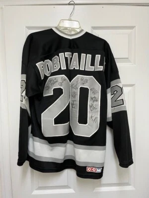 Luc Robitaille + Multi Signed Los Angeles Kings CCM Authentic Jersey Size L - Image 1 of 4