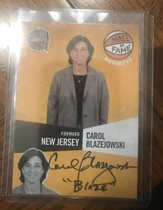 2010 PANINI HALL OF FAME MONIKERS CAROL BLAZEJOWSKI "BLAZE"" AUTOGRAMM AUTO - Bild 1 von 1