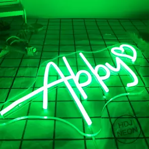 10 Zoll maßgeschneidertes Neonschild Abby LED Nachtlicht Namensschild für Wand Kinderzimmer Dekor - Bild 1 von 10