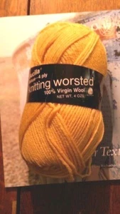 LOT Bucilla Wool Yellow TWO Skeins 8 oz Total NEW color 356 Lot 7827 Each 4 oz - Picture 1 of 5