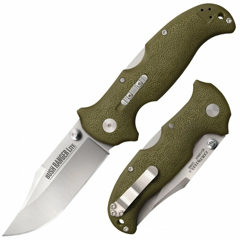 Cold Steel 21A Bush Ranger Lite OD Green Straight 8Cr13MoV Folding Pocket Knife  - Image 1 of 1