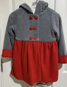 Freckles and Kitties Red Gray Coat, Jacket Sz 7 - Picture 1 of 6
