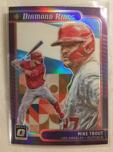2021 Optic Mike Trout Carolina Blue & White Diamond Kings Prizm - Picture 1 of 2