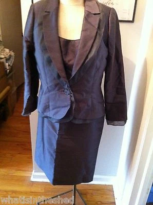 Falda, top y blazer 3 piezas talla 12, Pilar Rossi 100% seda ideal para vestir Foto 1 de 4