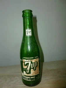 Viintage 7 UP Green Glass 7 oz Soda Bottle You Like It It Likes You "SFO,CA" FS - Picture 1 of 2