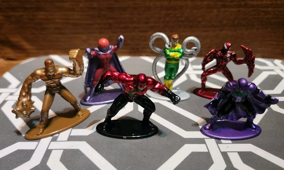 Marvel Nano Metalfigs минифигурки литой металл лот 6 фигурок Spiderman Villians - Изображение 1 из 1