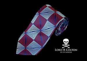 Lord R Colton Masterworks Tie - Levanzo Sapphire Ruby Pearl Woven Necktie - New - Picture 1 of 3