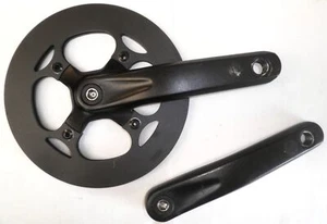 BLACK SINGLE SPEED 46T 170mm BICYCLE CRANK BIKE PARTS 754-12 - Picture 1 of 5
