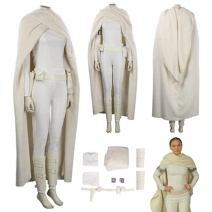Star Wars Padme Naberrie Amidala Cosplay Costume Outfit Halloween Full Set Women - Picture 1 of 68