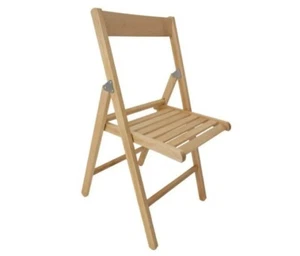 Silla Plegable Madera Asiento 7 Férulas Color Natural Dimensiones 42x41xh.86 CM - Imagen 1 de 3