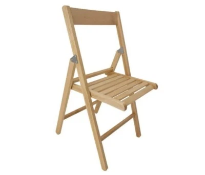 GIARDINO DEL RE Sedia Pieghevole legno seduta 7 stecche colore naturale Dimensioni 42x41xh.86 cm