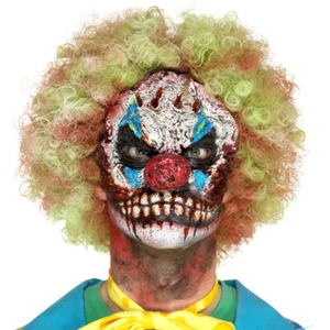 Horror Clown Maske aus Schaumlatex Böser Clown Maskerade Latexmaske Gruselmaske - Bild 1 von 6